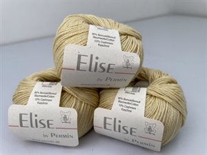 Elise by permin bomuld / cashmere - blødt og lækkert i blid gul